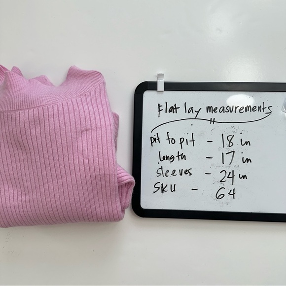 Wild Fable Sweater Junior Size XXL Cropped Pullover Turtleneck Long Sleeve‎ Pink - Picture 11 of 11